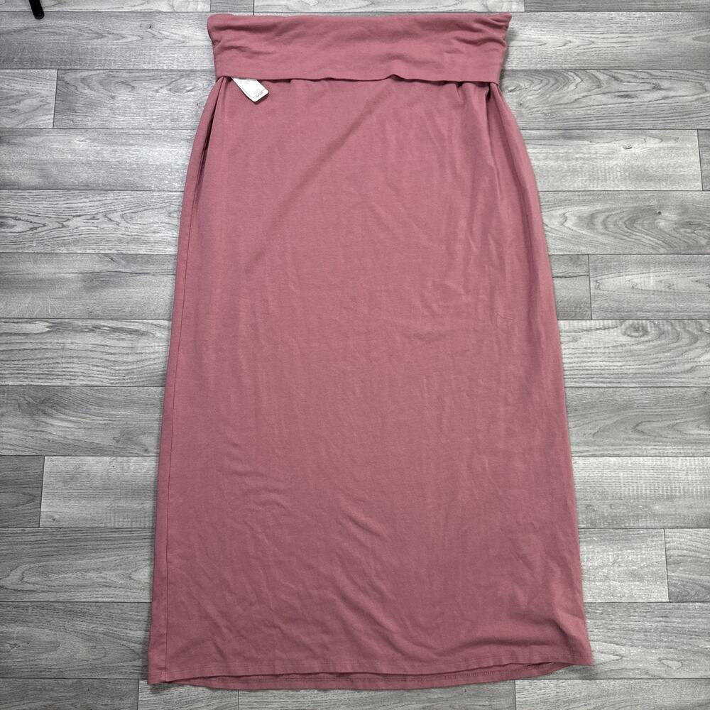 Aerie Maxi Skirt Pull On Stretch Mauve Pink sz XL